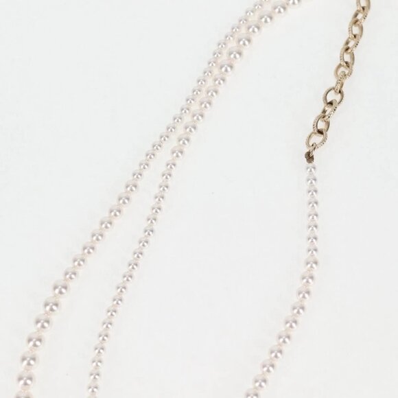 CHANEL Pearl Necklace Metal White Gold Tone CC Auth 128889M - Picture 4 of 12